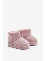 Dziecięce Ocieplane Botki Śniegowce Różowe Gooby