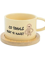 Čo tak káva? - žltý šálok na makrónky 200 ml