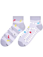 Krátke asymetrické pánske ponožky 035