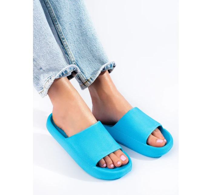 Klasické nazúvaky dámske modré bez podpätku Klasické nazúvaky dámske modré bez podpätku