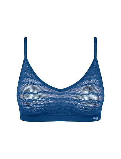 Dámska čipkovaná podprsenka FREE Evolve PU - BLUE - modrá 7010 - SLOGGI