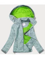 Šedo-limetková dámska športová bunda typu "softshell" (DW-21605) Šedo-limetková dámska športová bunda typu "softshell" (DW-21605)