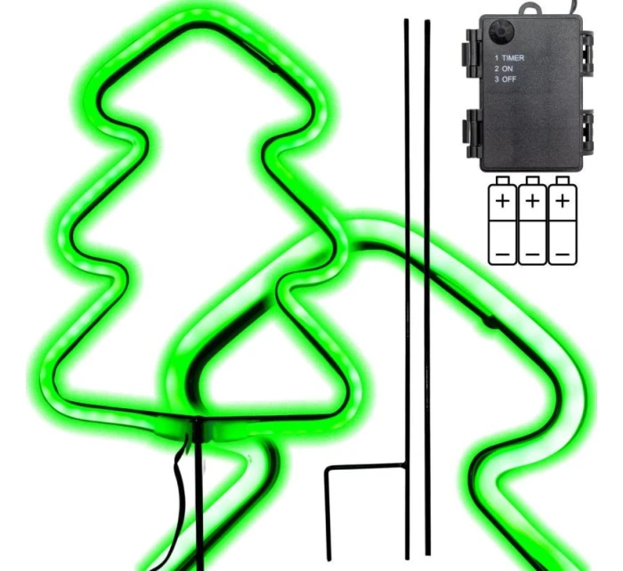 NEON GREEN CHOIN 87 LED BATÉRIA 16x91CM LUCA