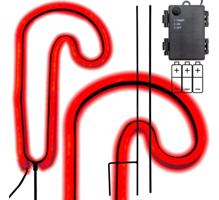 NEON LASKA HOLIDAY 79 LED BATÉRIA 12,5x93,5 cm LUCA