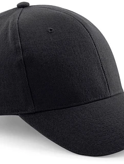Beechfield B 65 6-panelová čiapka s výstupkom „Pro Style“ 53.0065 čierna