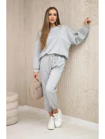 Viskózový komplet teplákové + kalhoty světle šedá