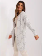 Sweter AT SW jasny szary model 19040758 - FPrice Sweter AT SW jasny szary model 19040758 - FPrice