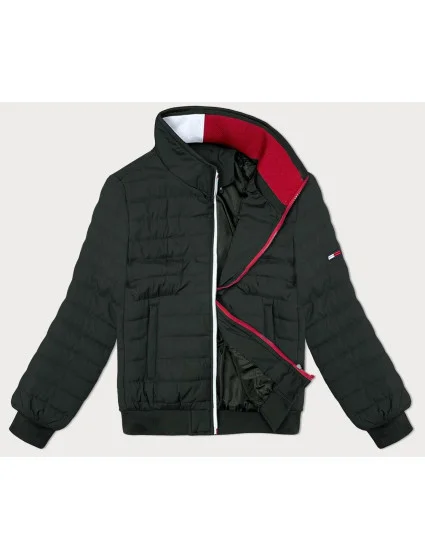 Pánska prešívaná bunda so stojačikom J.Style army (84M3025-136)