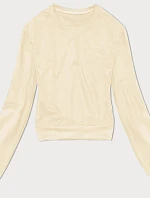 Dámska tenká krátka mikina ecru (8B938-67+132)