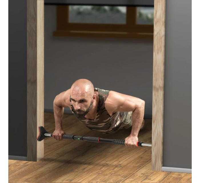 Posilňovacia tyč HMS DD401 s rovnou šírkou 98-133 cm