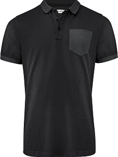 James Harvest Pinedale Polo Men Pánske polo tričko z hrubej bavlny „Two-Tone“ 62.5040 čierne