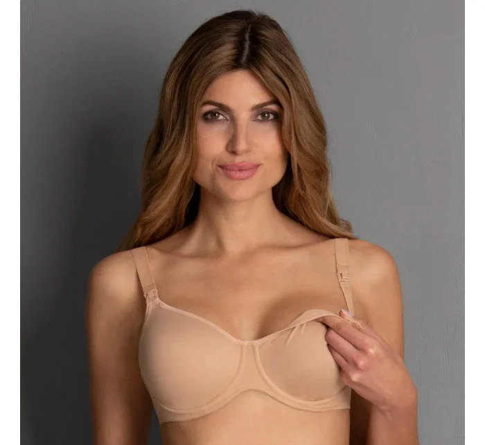 Basic podprsenka na kojení s kosticí model 10621203 deep sand - Anita Maternity