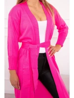Sweter kardigan w różowy neon model 18749692 - K-Fashion