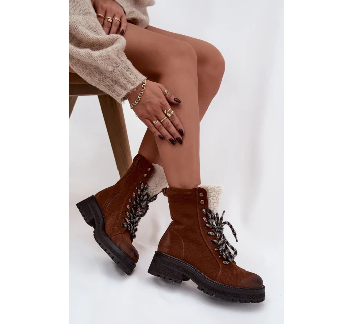 Dámské trekové boty z eko kůže Camel Bellora