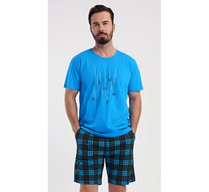 Pánske pyžamové šortky Tetris