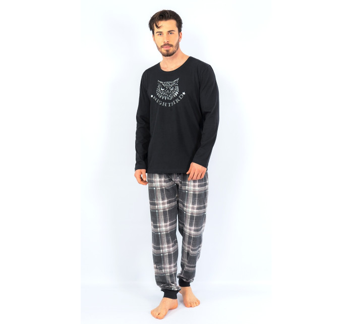 Pánské pyžamo dlouhé Sova