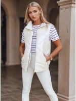 Dámská prošívaná vesta krémová Dstreet model 21965688 - FashionStreet