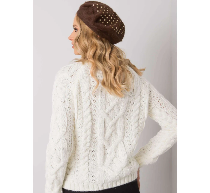 Dámská čepice model 16738568 hnědá - FPrice