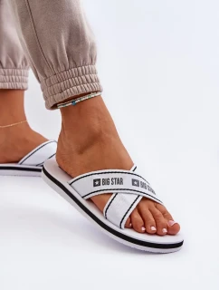 Dámské pantofle s pěnovou podrážkou Big Star Bílá
