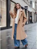 Dámsky prechodný hnedý oversize kabát FashionStreet NY0767z Dámsky prechodný hnedý oversize kabát FashionStreet NY0767z