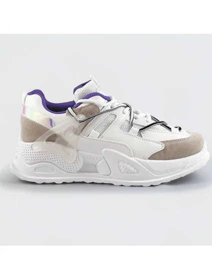 Bílé dámské sneakersy se dvojitými model 17229007 - C'M Paris Bílé dámské sneakersy se dvojitými model 17229007 - C'M Paris