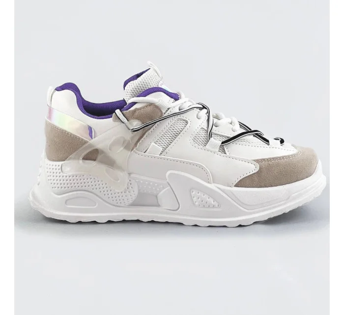 Bílé dámské sneakersy se dvojitými model 17229007 - C'M Paris Bílé dámské sneakersy se dvojitými model 17229007 - C'M Paris