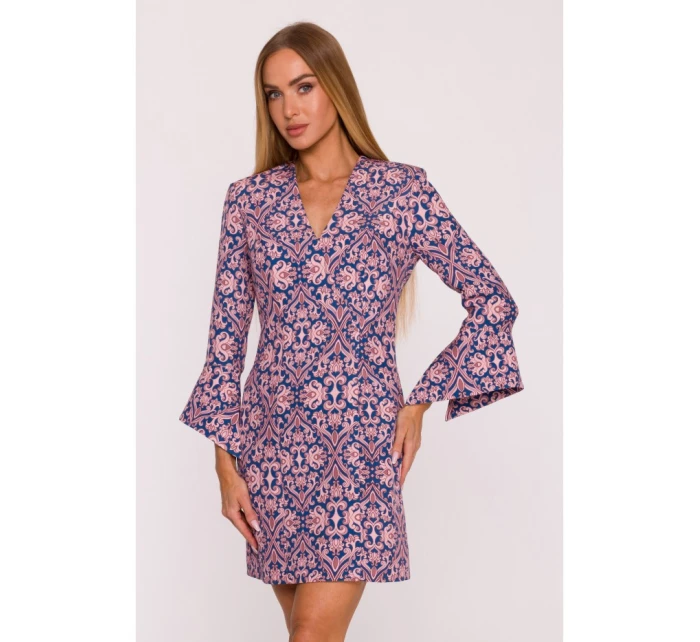 model 21296058 Šaty s potiskem a širokými manžetami model 3 - Moe