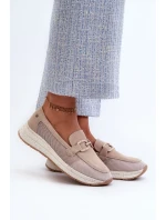 Dámske semišové mokasíny D&A Beige Dámske semišové mokasíny D&A Beige