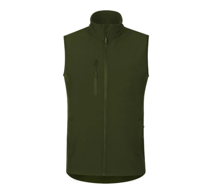 Trail softshellová vesta pánská military