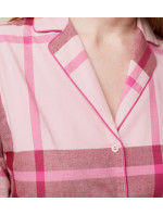 Dámska nočná košeľa Boyfriend NDW X Checks - PINK - ružová M020 - TRIUMPH