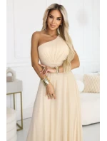 Dlouhé třpytivé večerní šaty na jedno rameno model 21943569 - numoco basic