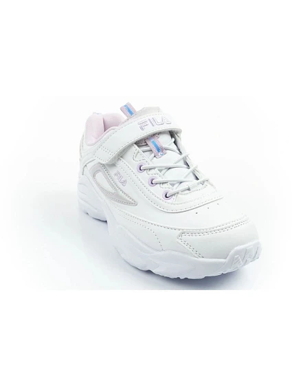 model 22202825 V dětská sportovní obuv pro dívky na suchý zip bílá - Fila