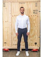 NEOBLU Bart Men Popelínová košeľa s dlhým rukávom a mao golierom 24.3792 soft blue NEOBLU Bart Men Popelínová košeľa s dlhým rukávom a mao golierom 24.3792 soft blue