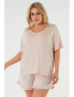 Talianska móda Puntini crêpe farba:print/powder pink