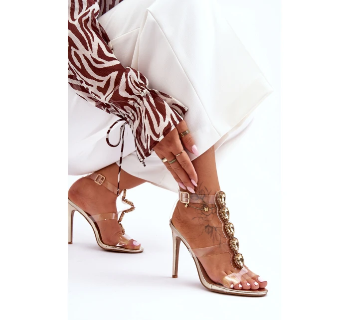 Vysoké Sandály D&A Zlaté model 21625845 - Boto Vysoké Sandály D&A Zlaté model 21625845 - Boto