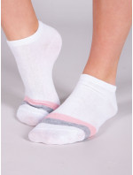 Yoclub Dievčenské členkové bavlnené ponožky Vzory Farby 3-pack SKS-0028G-AA30-001 Viacfarebné