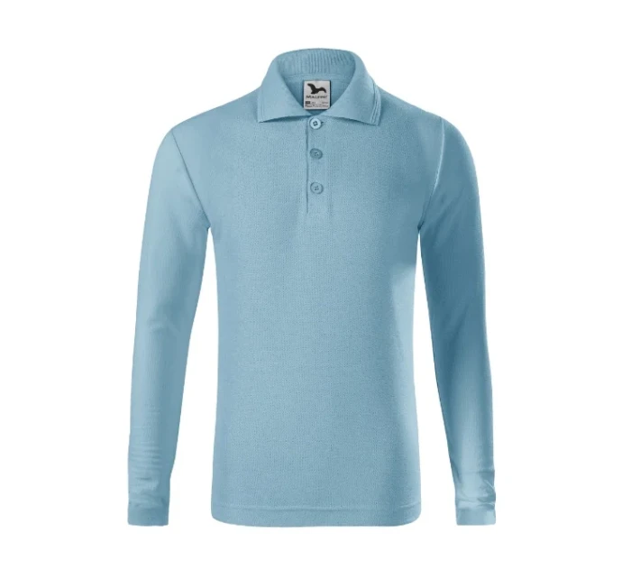 Detská polokošeľa Pique Polo LS sky blue
