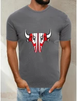 FashionStreet pánske grafitové tričko RX4931