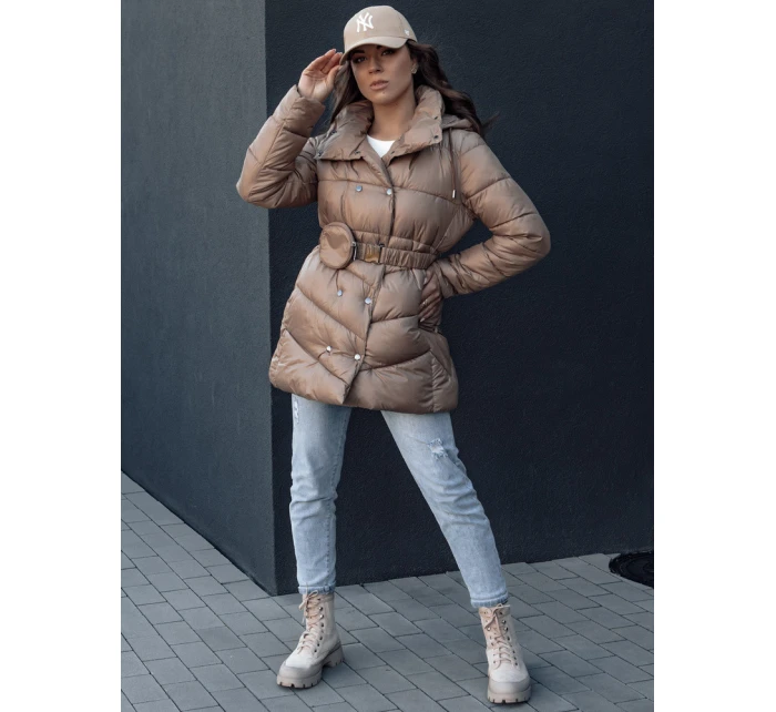 Dámský prošívaný zimní kabát camel Dstreet model 21979847 - FashionStreet