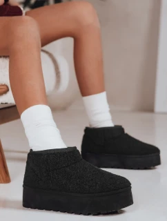 Dámske textilné snežnice s kožušinou čierne FashionStreet ZY1296