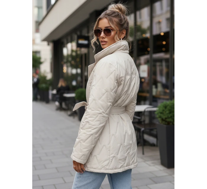 Kurtka damska przejściowa z paskiem  model 22011511 - FashionStreet