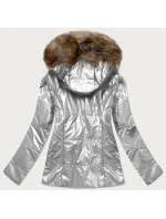 ZIMOWA KURTKA DAMSKA METALICZNA model 21242430 - Fashionable