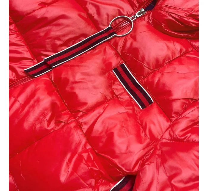 Červená dámská bunda s ozdobnými lampasy model 17673018 - Ann Gissy