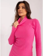 Růžové tužkové šaty s rolákem model 19770041 - Factory Price