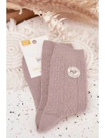 Dámské vlněné šedé ponožky