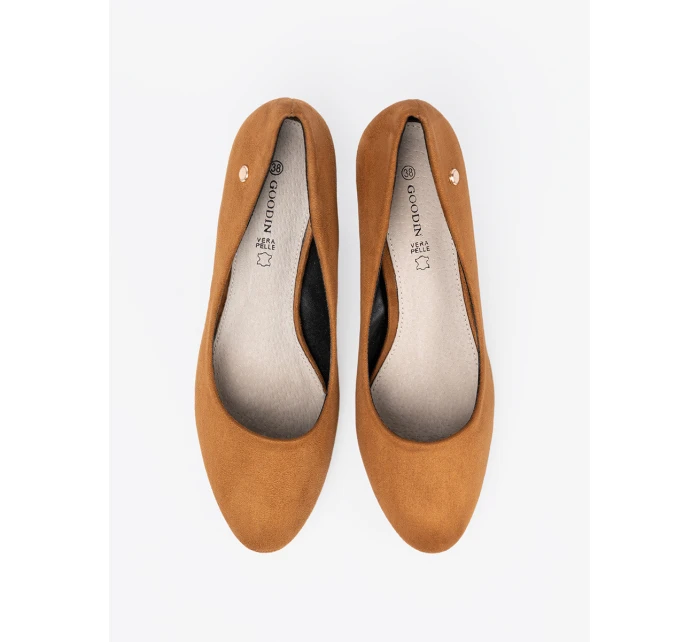 Módní lodičky model 21266916 dámské na širokém podpatku - GOODIN Módní lodičky model 21266916 dámské na širokém podpatku - GOODIN