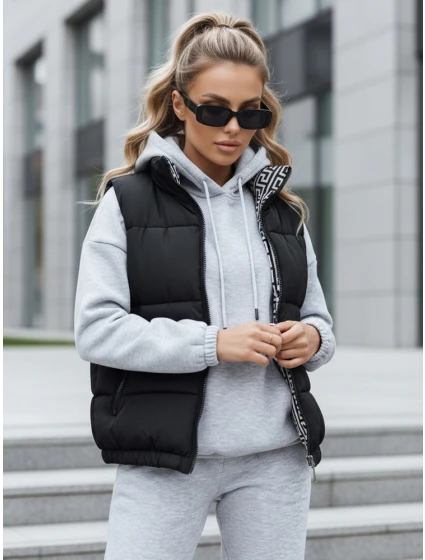 dámská prošívaná vesta černá Dstreet model 21990673 - FashionStreet dámská prošívaná vesta černá Dstreet model 21990673 - FashionStreet