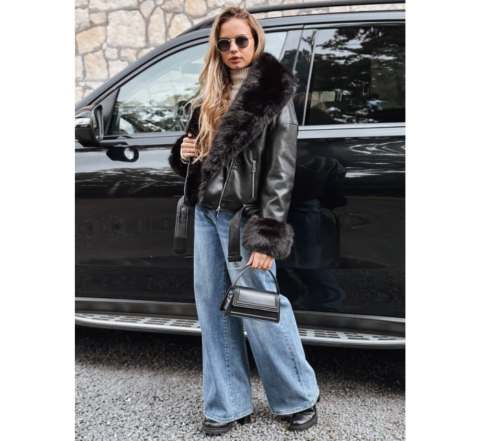 Dámská bunda ramones s kožešinou černá Dstreet model 21993128 - FashionStreet
