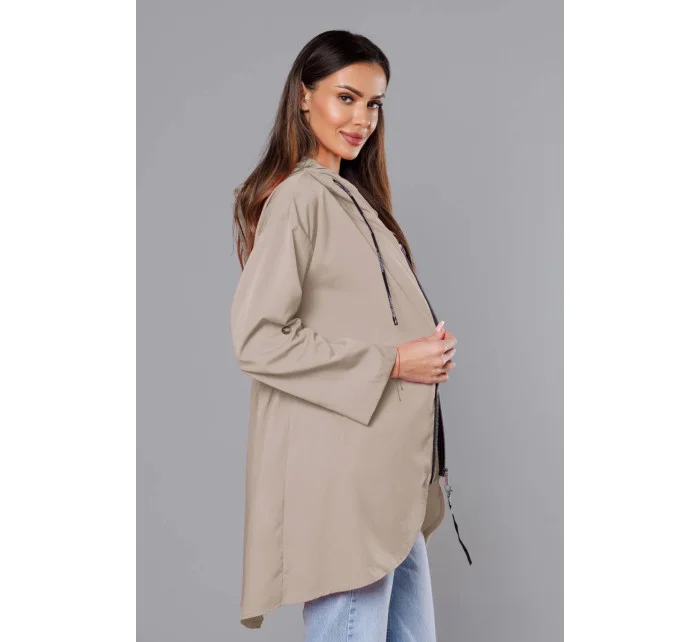 Tenký asymetrický dámsky kakaový prehoz (B8117-12)
