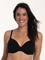 Podprsenka s kosticami Selma Pure s dištančnými košíčkami 5237 čierna - RosaFaia